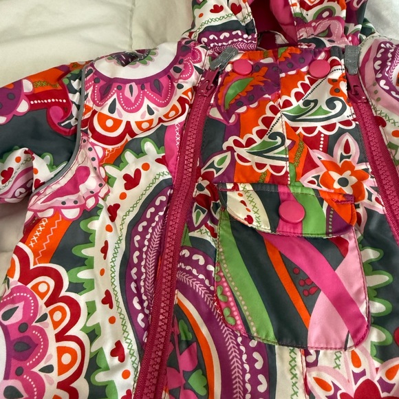 Hanna Andersson Pink and Green Snow Suit - Picture 2 of 7